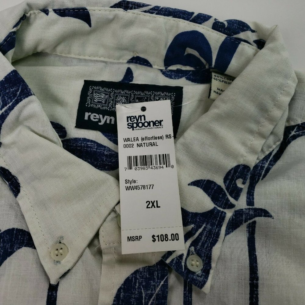 Reyn Spooner Mens Hawaiian Shirt Size 2XL XXL New - Picture 4 of 6